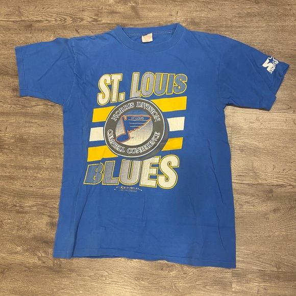 Youth Vintage St Louis Blues Starter T-Shirt - Picture 1 of 3